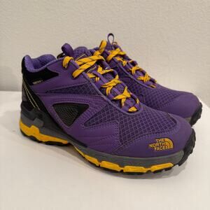 The North Face Women’s 5.5 Gore-Tex Trail Hiking Shoes Purple Yellow Waterproof